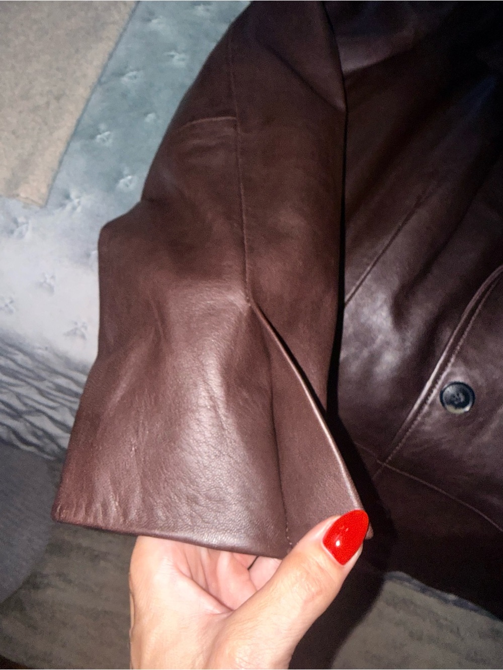 Bod&Christensen Classic Women's in Queen Brown Leather Blazer Jacket Size Large - Picture 8 of 13